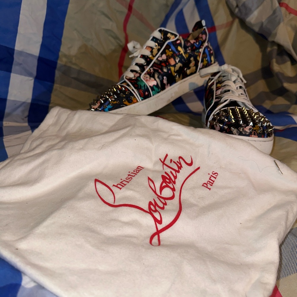 Christian Louboutin Multicolor Studded Sneakers - Picture 4 of 11
